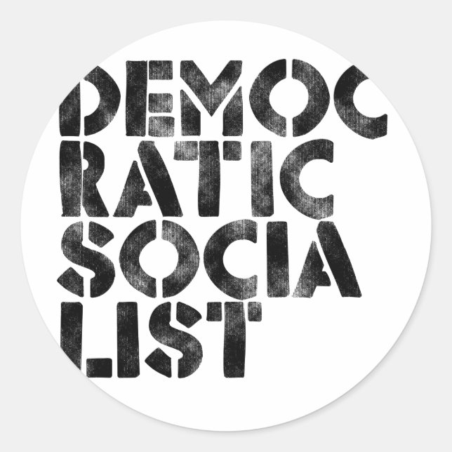 Demokratische Sozialistin Runder Aufkleber (Vorderseite)
