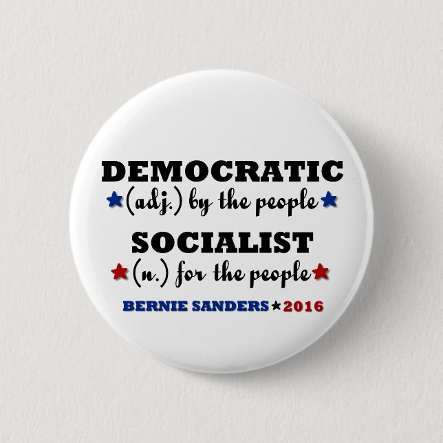 Demokratische sozialistische button (Vorderseite)