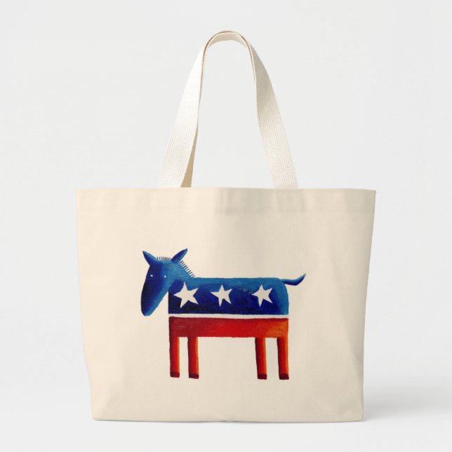 Demokratischer Donkey Jumbo Stoffbeutel (Vorne)