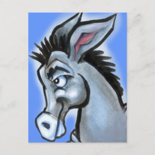 Demokratischer Donkey Postkarte