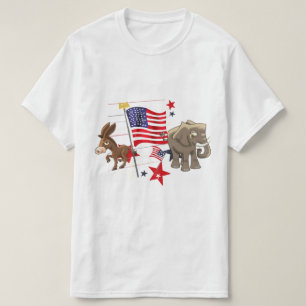 Demokratischer Donkey und republikanischer Elefant T-Shirt
