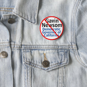 Demokratischer Gouverneur von Gavin Newsom Button