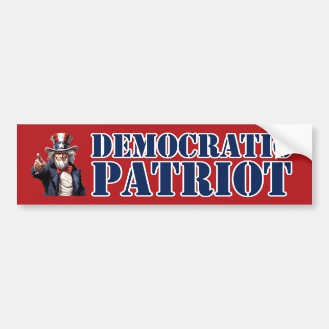 Demokratischer Patriot Autoaufkleber (Vorne)
