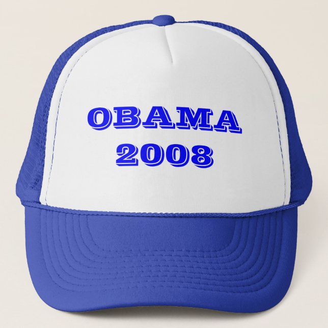 DEMOKRATISCHER PRÄSIDENTENhut OBAMA 2008 Truckerkappe (Vorderseite)