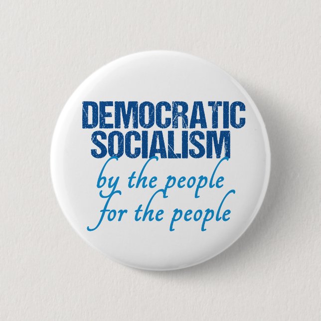 Demokratischer Sozialismus - Sozialistische Defini Button (Vorderseite)