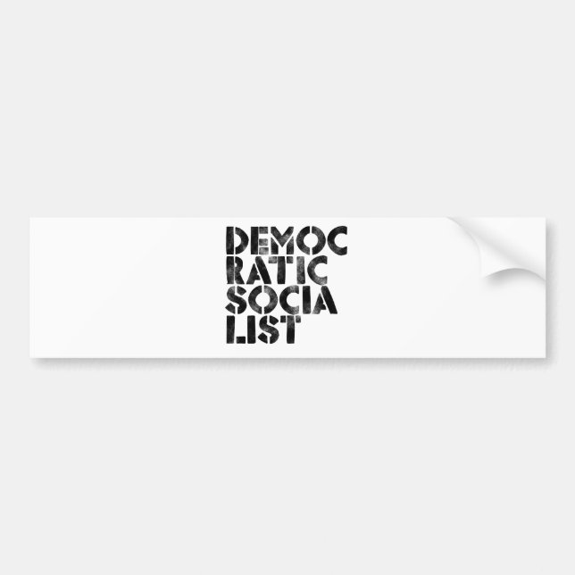Demokratischer Sozialist Autoaufkleber (Vorne)