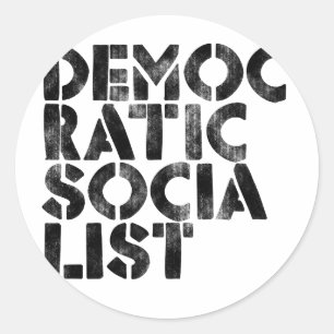 Demokratischer Sozialist Runder Aufkleber