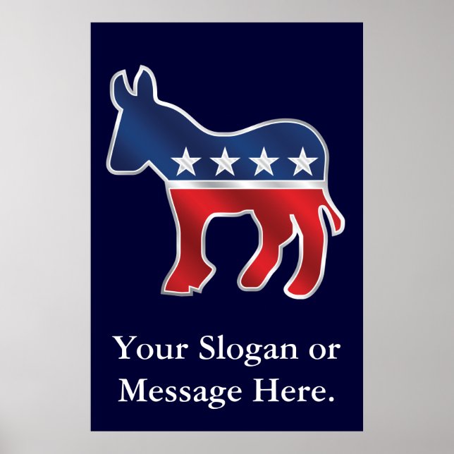 Demokratisches Donkey Custom Poster (Vorne)