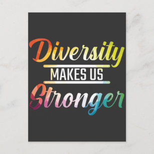 Demokratisches linksgerichtetes Diversity macht mi Postkarte