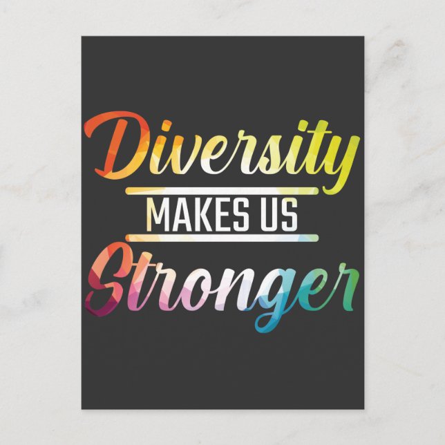 Demokratisches linksgerichtetes Diversity macht mi Postkarte (Vorderseite)