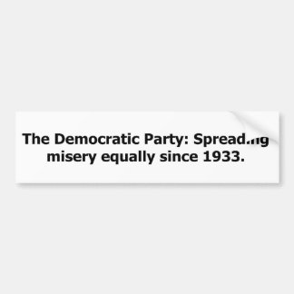 Demokratisches Party: Ausgebreitetes Elend Autoaufkleber