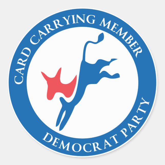 Demokratisches Party Lapel-Aufkleber Runder Aufkleber (Vorderseite)