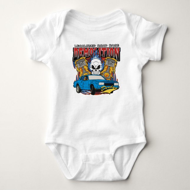 Demolierung Derby Baby Strampler (Vorderseite)