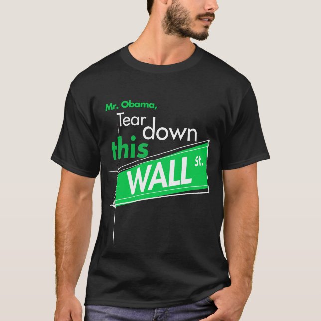 Démolissez ce T-shirt (vert) de Wall Street (Devant)