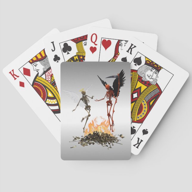 Demon Angel Skeletons Spielkarten (Rückseite)