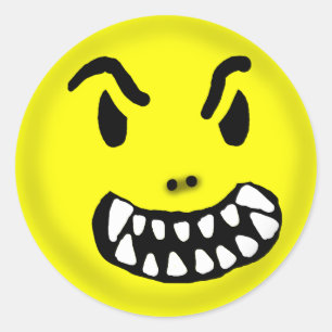 Demon-Aufkleber Runder Aufkleber