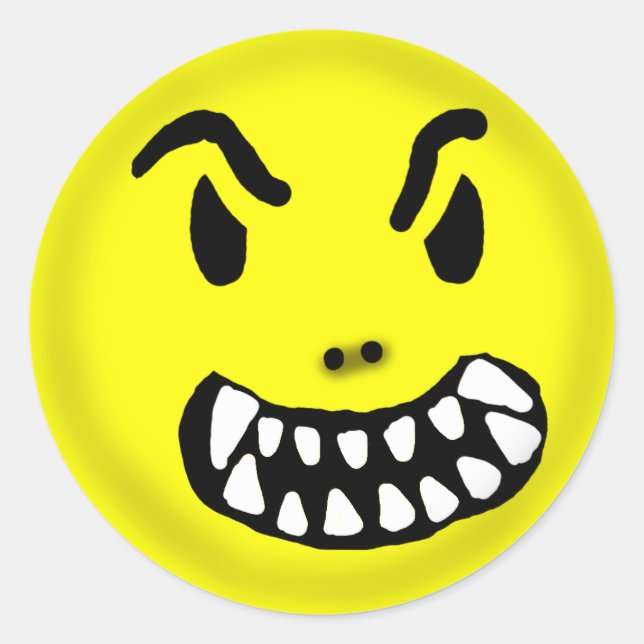 Demon-Aufkleber Runder Aufkleber (Vorderseite)