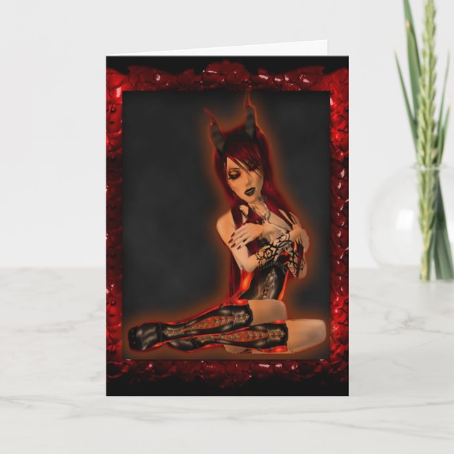 Demon Card Feiertagskarte (Vorderseite)