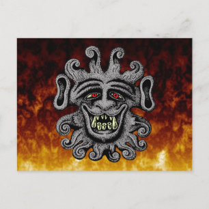 Demon Door Knocker Postkarten