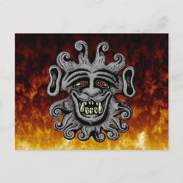 Demon Door Knocker Postkarten (Vorderseite)