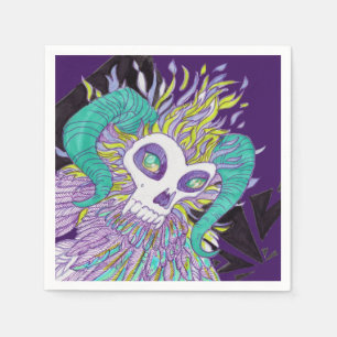 Demon Feathers Spooky Monster Serviette