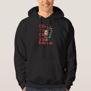 Demon für Backprint In Japanisch Oni Maske Demon M Hoodie