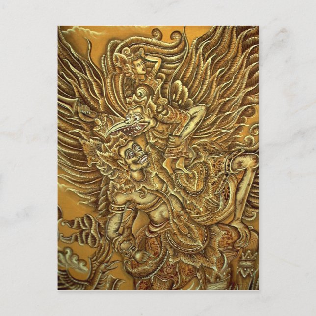 Demon, Garuda Bird und Prinz Rama Postkarte (Vorderseite)