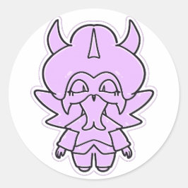 Demon Kageko Fantasy-Kreaturen-Aufkleber Runder Aufkleber