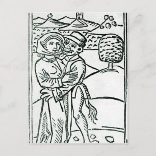 Demon Liebe für eine Hexe Postkarte