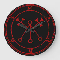 Demon Marbas Custom Round (Grande horloge murale)