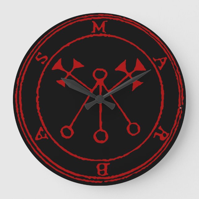 Demon Marbas Custom Round (Grande horloge murale) (Recto)