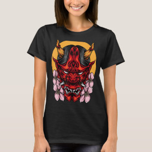 Demon Oni Maske mit Sakura T-Shirt