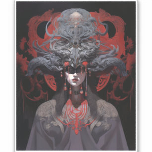 Demon Queen Fantasy Art Aufkleber