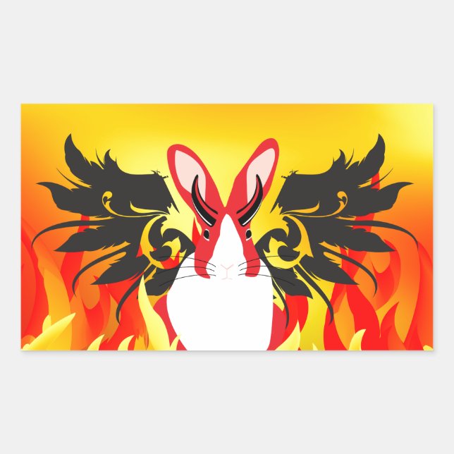 DEMON RECHTECKIGER AUFKLEBER (Vorderseite)
