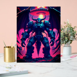 Demon Roboter mit Flügel bei einem UFO Acrylschild