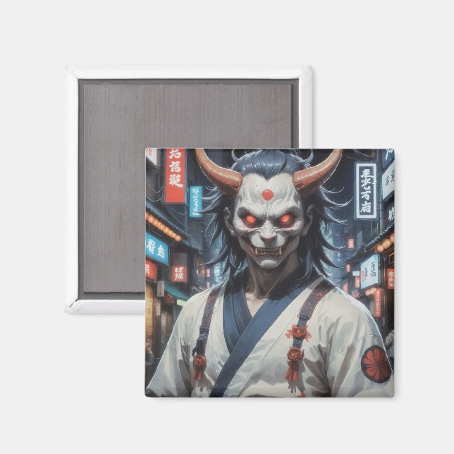 Demon Samurai Magnet (Vorderseite/Rückseite)