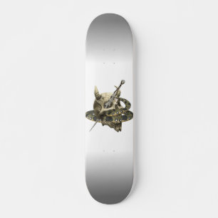 Demon Skull Python Snake Skateboard