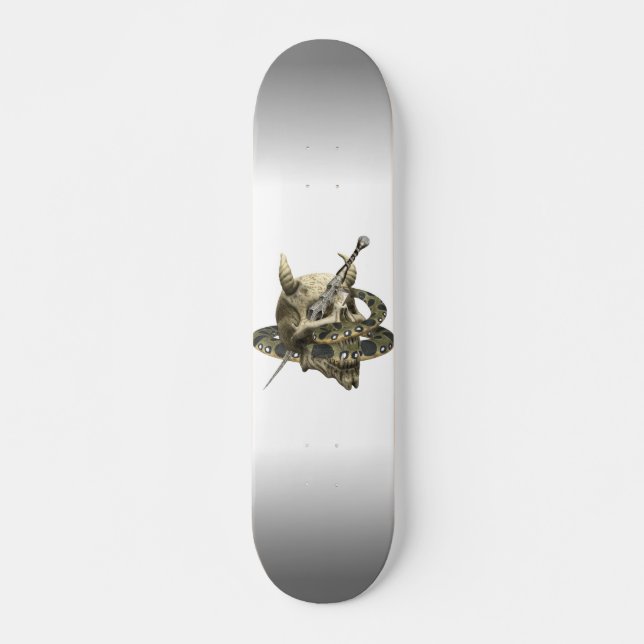 Demon Skull Python Snake Skateboard (Vorne)
