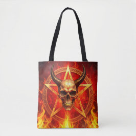 Demon Skull Tote Tasche
