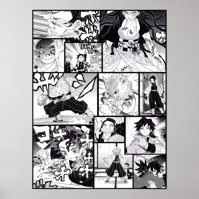 Demon Slayer Manga Panel Poster (Vorne)