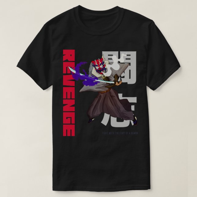 Demon Slayer Oni Kriegerrächt Japanische Manga T-Shirt (Design vorne)