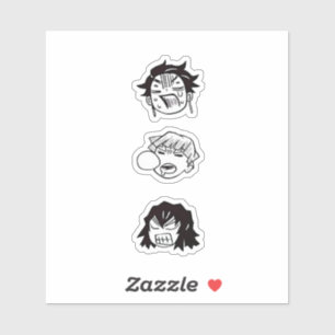 Demon Slayer Trio lustig Custom Cut Vinyl Sticker