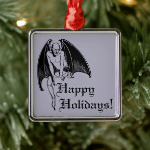 Demon Spooky Gothic Weihnachten Ornament Aus Metall