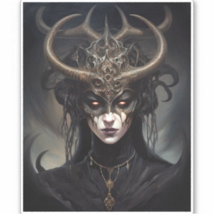 Demon Woman Queen Dark Fantasy Art Aufkleber