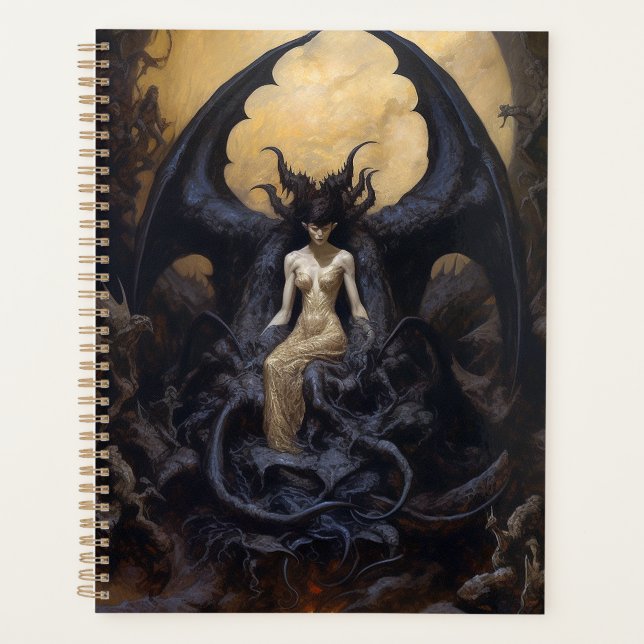 Demoness Dark Fantasy Goth Gothic Art Planer (Vorderseite)