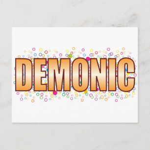 Demonic Buble Tag Postkarte