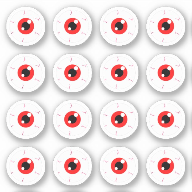 Demonic Red Eyeballs Full Sheet Aufkleber (Vorderseite)