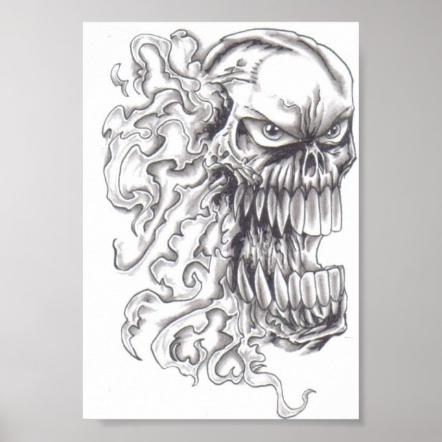 Demonic Skull Art Poster (Vorne)