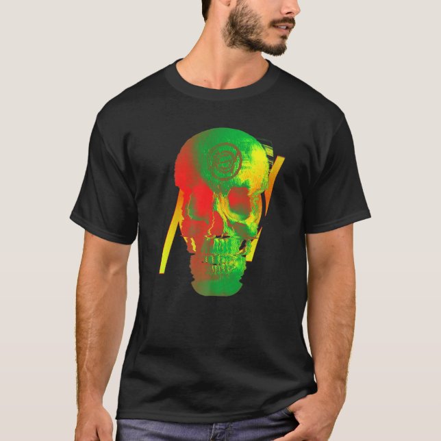 Demonic Skull Glitch T-Shirt (Vorderseite)