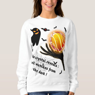 Demonischer Geist mit flammendem Kristallball Sweatshirt